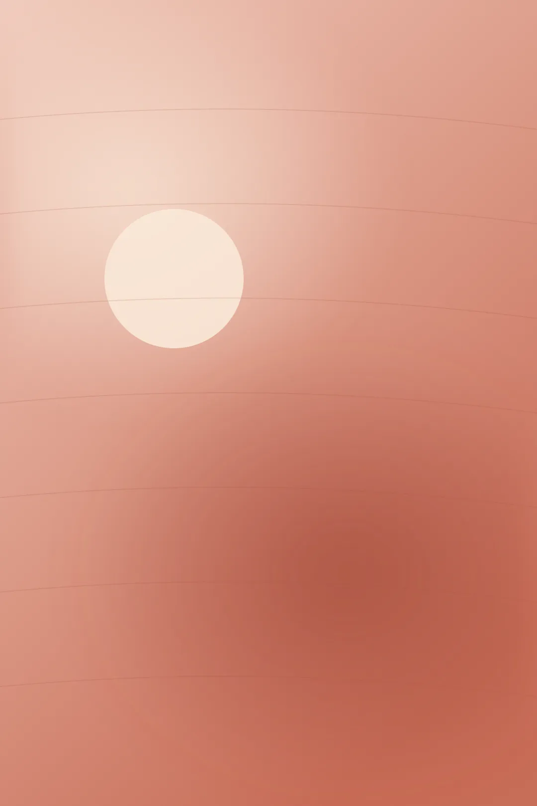 Soft coral gradient with a low sun disc