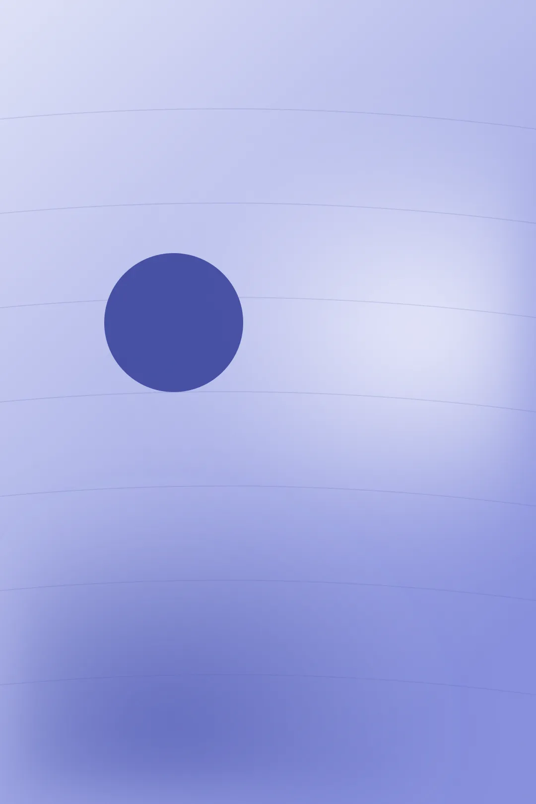 Indigo circle over a pale field